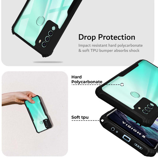 Premium Acrylic Transparent Back Cover for Itel Vision 2