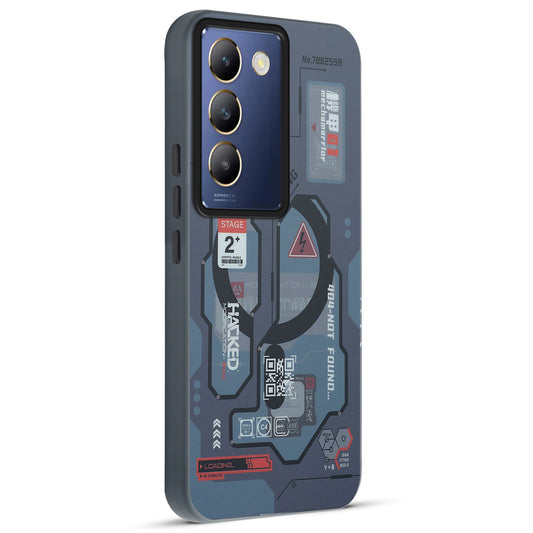 Mechanical Circuit Print Hard Back Cover For Vivo Y200e 5G