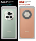Clear hard back case compatibility guide showing fit for Honor Magic 6 Pro and not compatible with other models