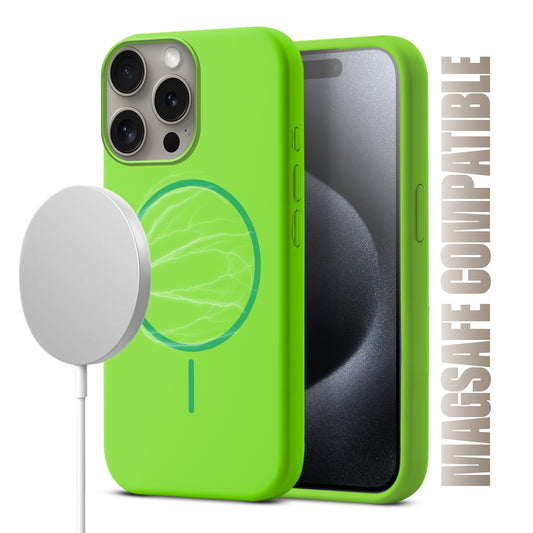 MagSafe Compatible Liquid Silicone Case For Apple iPhone 15 Pro