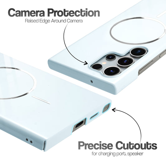 Smooth & Shiny Glossy Hard Back Cover Case For Samsung S23 Ultra 5G With Magsafe Support