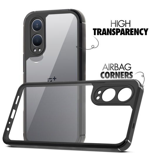 Silicone Border Transparent Back Cover for OnePlus Nord CE 4 Lite 5G