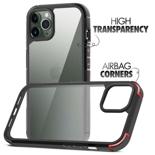 Silicone Frame Transparent Hard Back Cover for Apple Apple iPhone 11 Pro Max