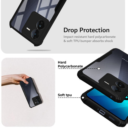 Premium Acrylic Transparent Back Cover for iQOO Z9 5G