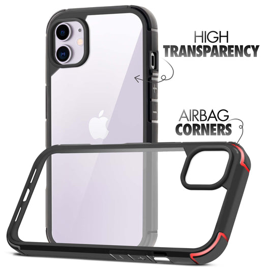 Silicone Border Transparent Back Cover for Apple iPhone 11