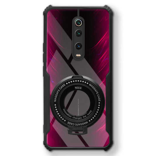 Premium Acrylic Transparent Case with Matte Ring Holder Kickstand Back Cover for Redmi K20