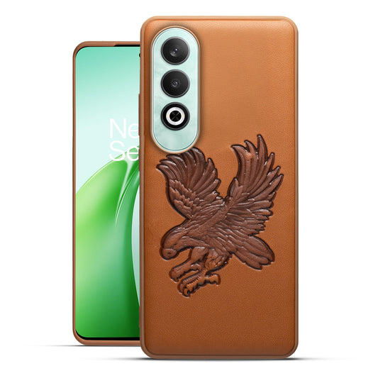 Eagle Textured Leather Back Case Cover for OnePlus Nord CE 4 5G