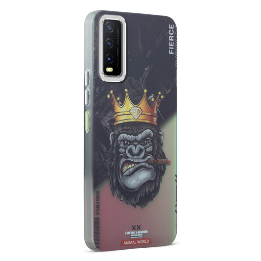 Night Glow & Shiny Hard Phone Cover with Silver Camera Ring For Vivo Y20