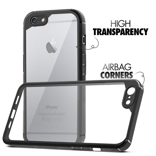 Silicone Border Transparent Back Cover for Apple iPhone 6