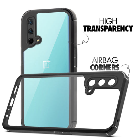 Silicone Border Transparent Back Cover for OnePlus Nord CE 5G