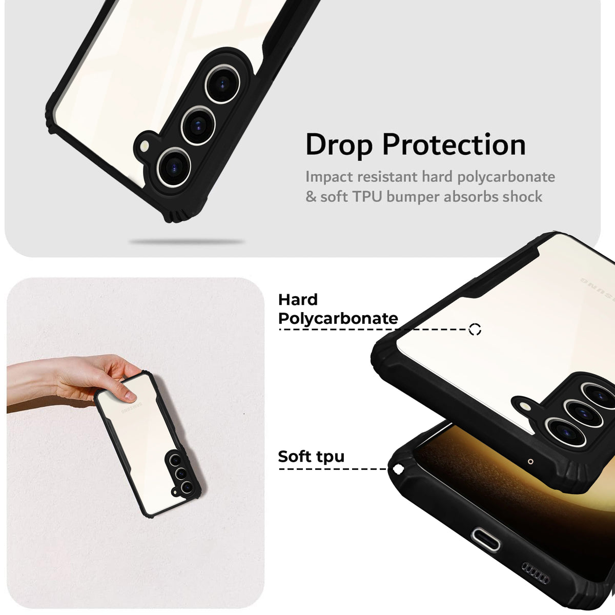 Premium Acrylic Transparent Back Cover for Samsung S23 5G
