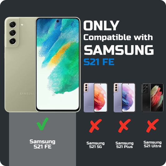 Shockproof Hybrid Transparent Phone Case For Samsung S21 FE 5G with Hard Back and Soft Bumper for Maximum Protection
