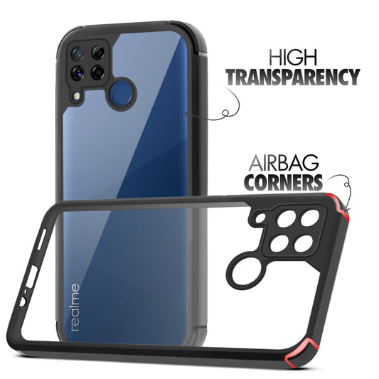 Silicone Border Transparent Back Cover for Realme C15