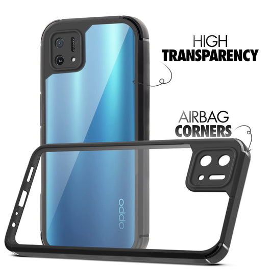Silicone Border Transparent Back Cover for Oppo A16K