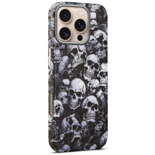 Nightfall Skull Cluster Design With Hard Back Case For Apple iPhone 16 Pro