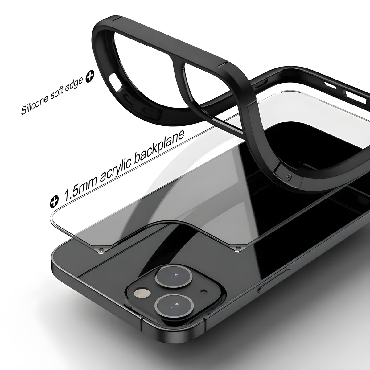 Silicone Frame Transparent Hard Back Cover for Realme 9 5G