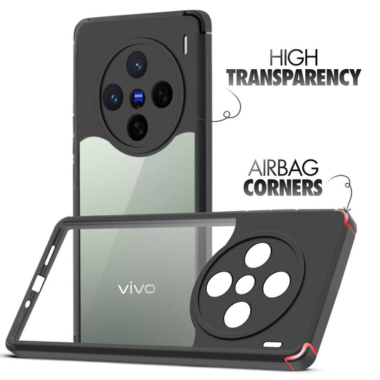 Silicone Border Transparent Back Cover for Vivo X200 5G