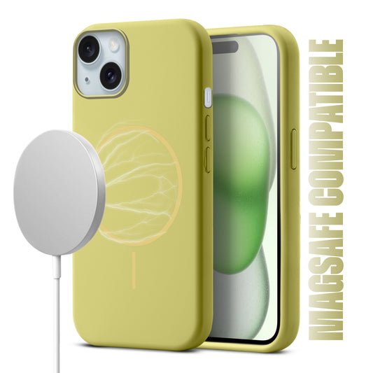 Liquid Silicon With Microfiber Lining Back Case For Apple iPhone 15 Plus (MagSafe Compatible)