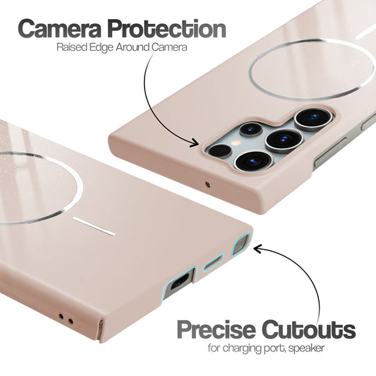 Smooth & Shiny Glossy Hard Back Cover Case For Samsung S23 Ultra 5G With Magsafe Support