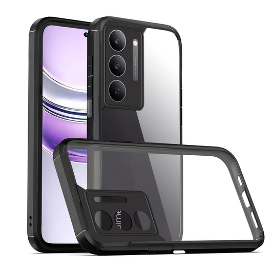 Silicone Border Transparent Back Cover for Realme Narzo 80x 5G