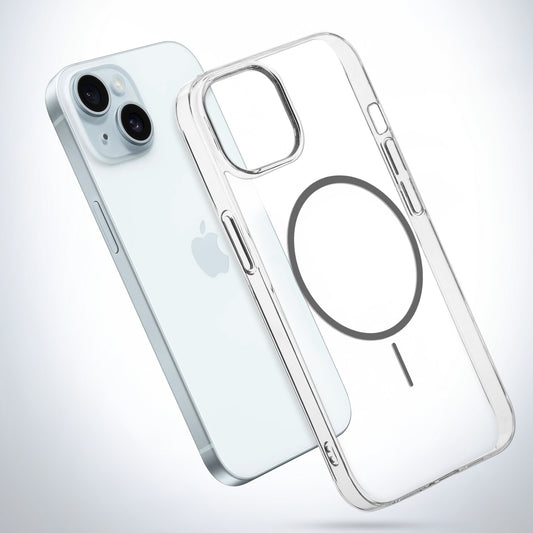 Crystal Clear Transparent Hard Back Anti-Yellowing with MagSafe Compatibility Phone Case For Apple iPhone 15