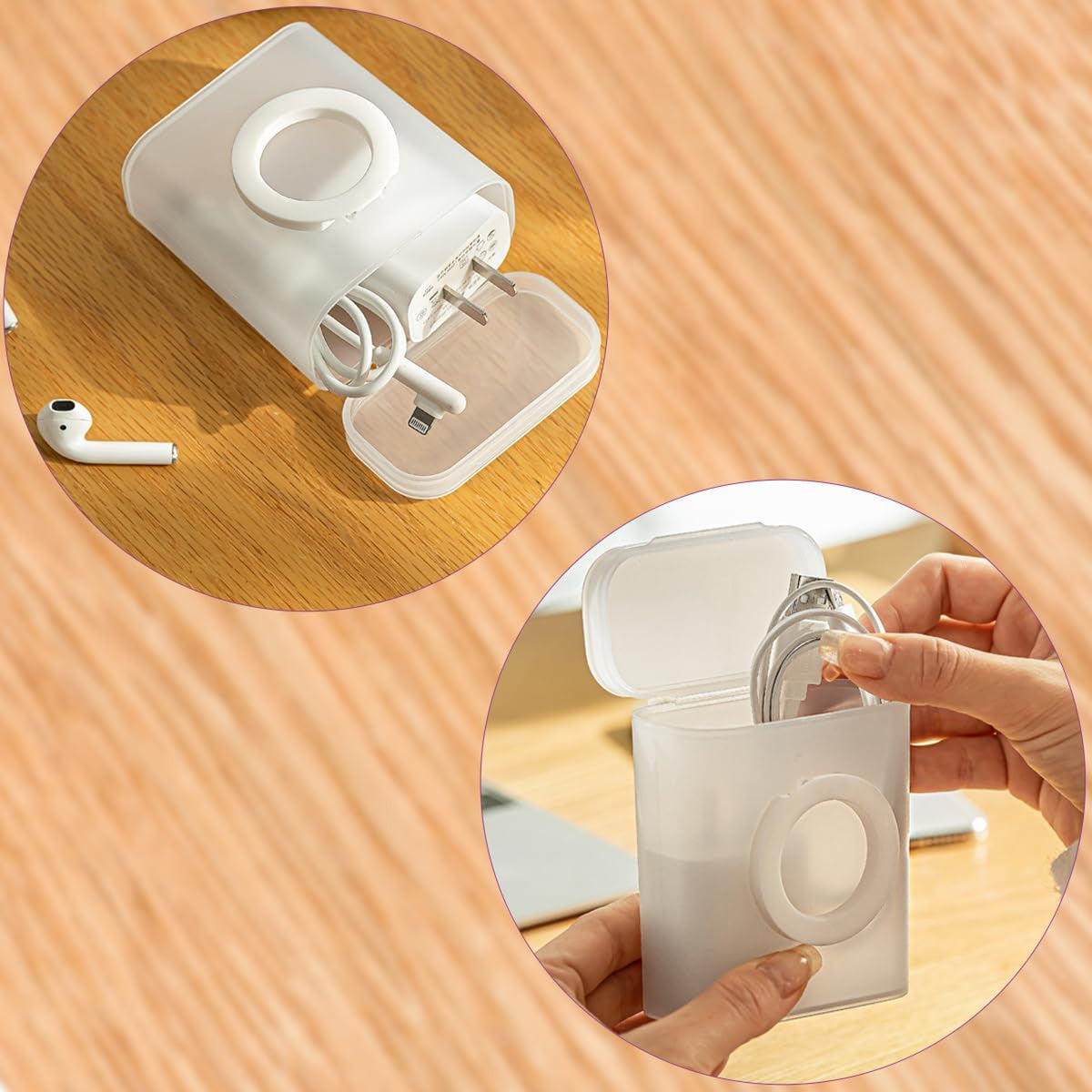 Charger Box / Multi Purpose Storage With Inbuilt Phone Stand - 1 Box Random Color