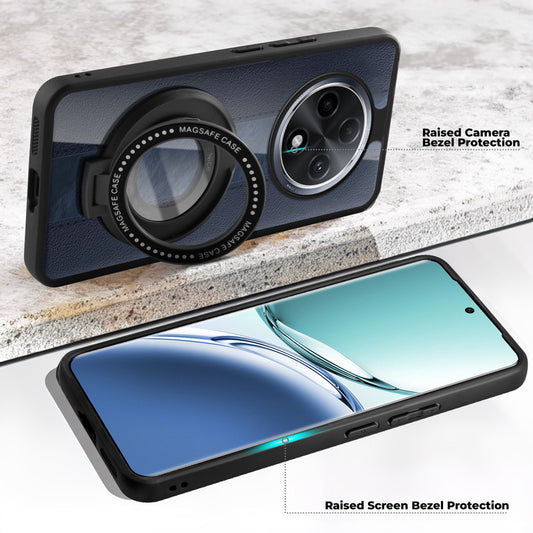 Soft Frame Clear Case Ring Holder Kickstand For Oppo F27 Pro Plus 5G