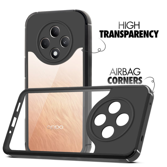 Silicone Border Transparent Back Cover for Oppo F27 5G