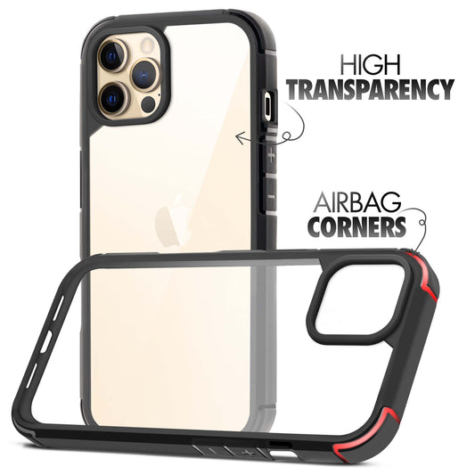 Silicone Border Transparent Back Cover for Apple iPhone 12 Pro