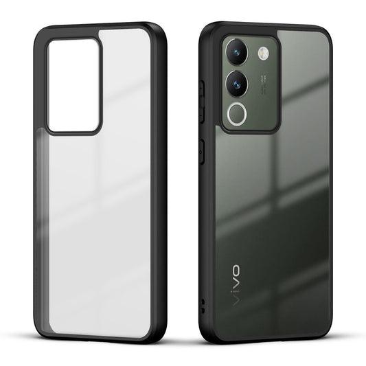 Premium Silicon Soft Framed Case with Clear Back Cover For Vivo Y200 5G