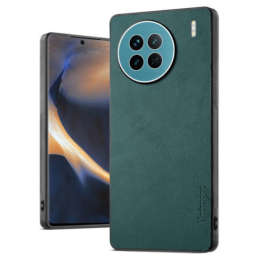 Unimore Leather Hard Case with Shiny Camera Protection For Vivo X90 5G