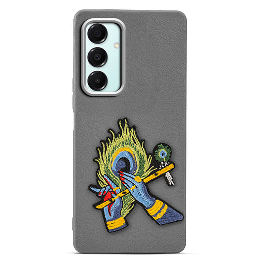 Sleek Textured Silicone Case for Samsung A16 5G Featuring Divine Embroidery on the Back
