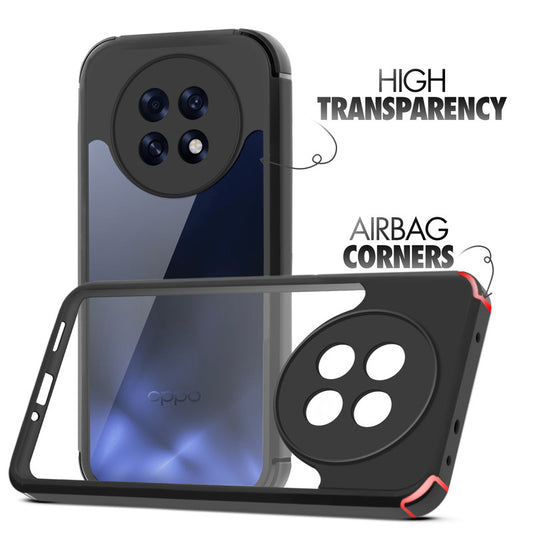 Silicone Border Transparent Back Cover for Oppo F31 Pro Plus 5G