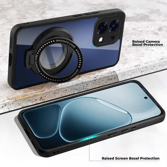 Soft Frame Clear Case Ring Holder Kickstand For Oppo F31 5G