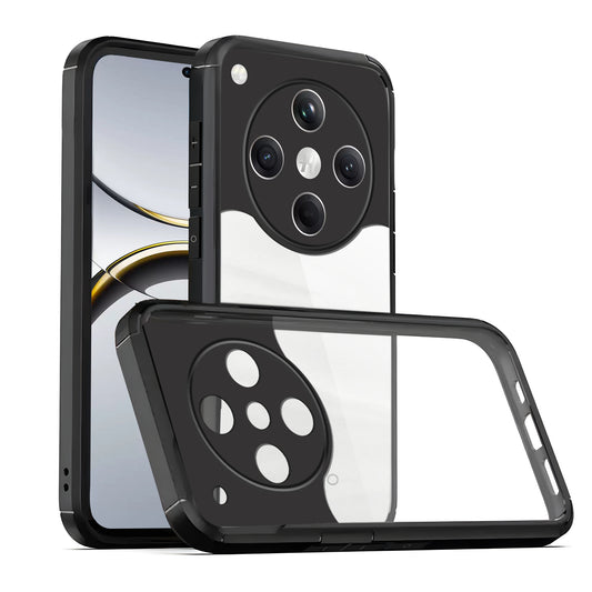 Silicone Border Transparent Back Cover for Oppo Find X8 5G