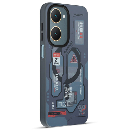 Mechanical Circuit Print Hard Back Cover For Vivo Y18e