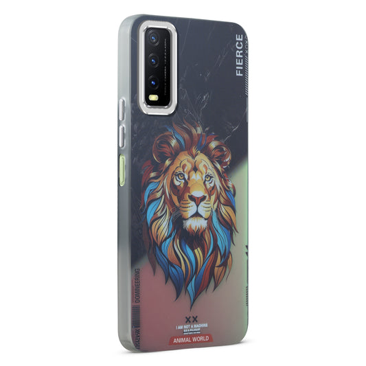 Night Glow & Shiny Hard Phone Cover with Silver Camera Ring For Vivo Y20