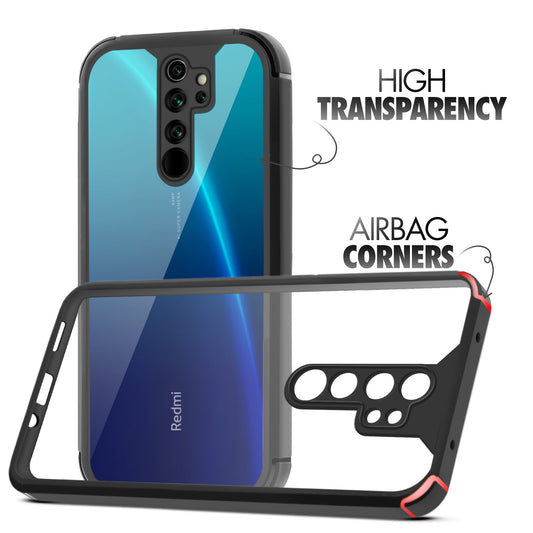 Silicone Border Transparent Back Cover for Redmi Note 8 Pro