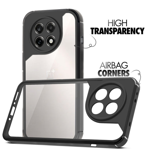 Silicone Border Transparent Back Cover for OnePlus 13R 5G