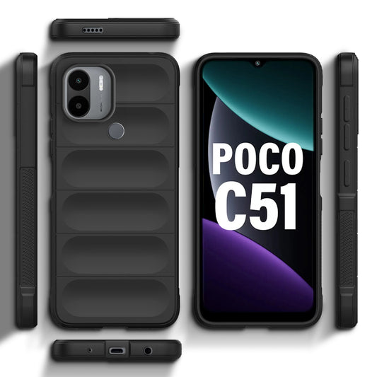 Soft Silicone Comfort Grip Back Cover Case For Poco C51