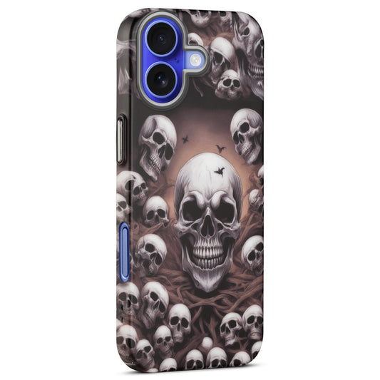 Nightfall Skull Cluster Design With Hard Back Case For Apple iPhone 16