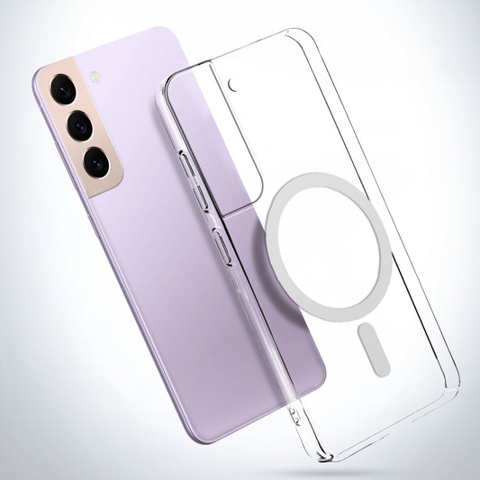 Crystal Clear Hard Back Anti-Yellowing with MagSafe Compatibility Phone Case For Samsung S22 5G