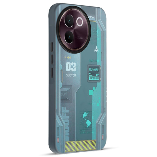 Mechanical Circuit Print Hard Back Cover For Vivo V30e 5G