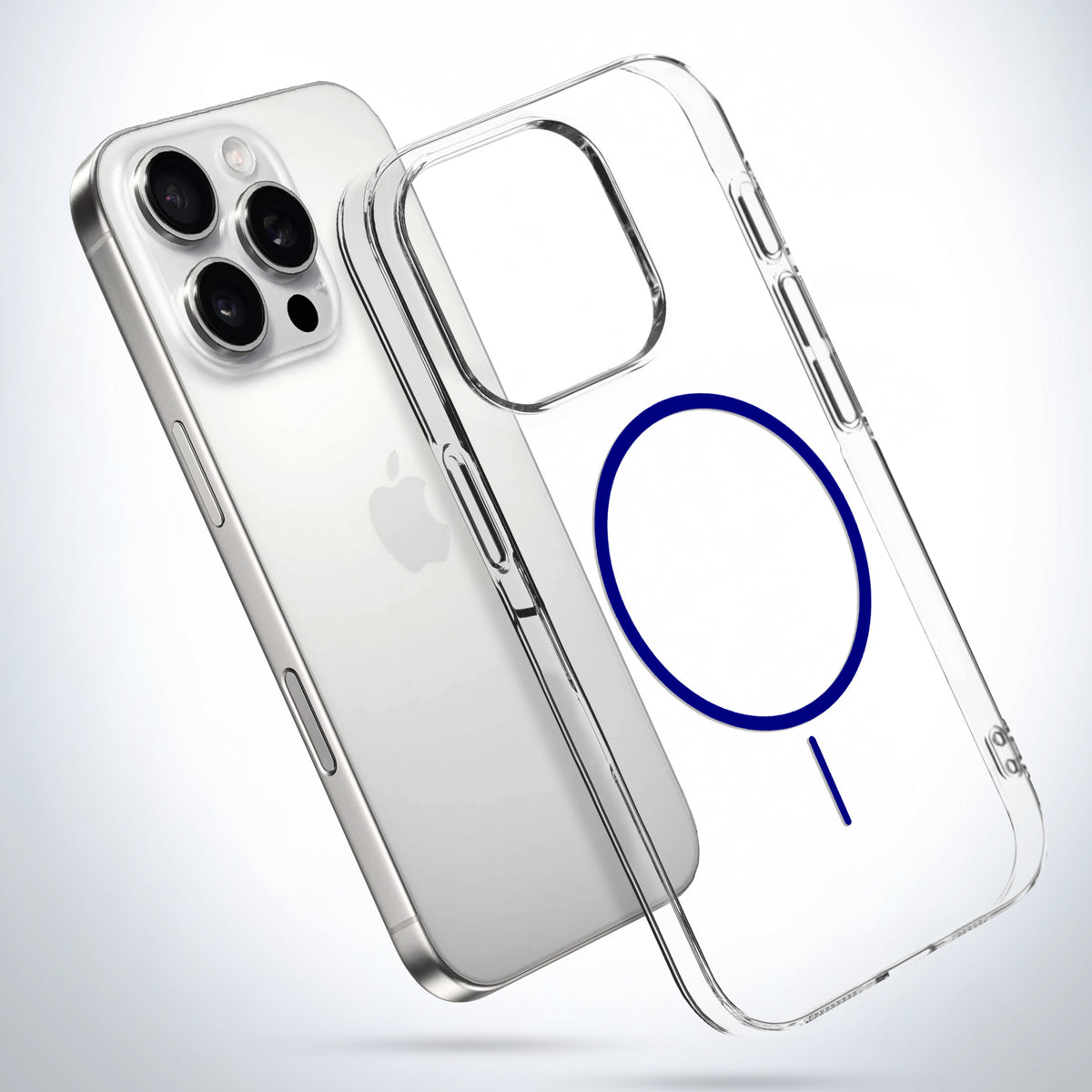 Crystal Clear Anti-Yellowing Wireless Charging Support Case For Apple iPhone 15 Pro Max