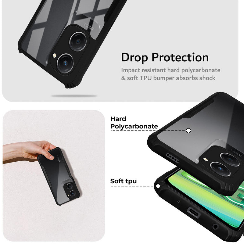Premium Acrylic Transparent Back Cover for Vivo Y28e 5G