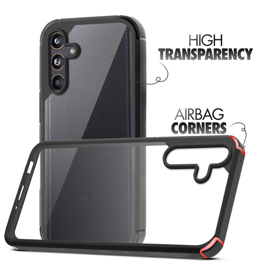 Silicone Border Transparent Back Cover for Samsung F55 5G