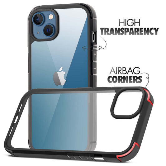 Silicone Border Transparent Back Cover for Apple iPhone 13