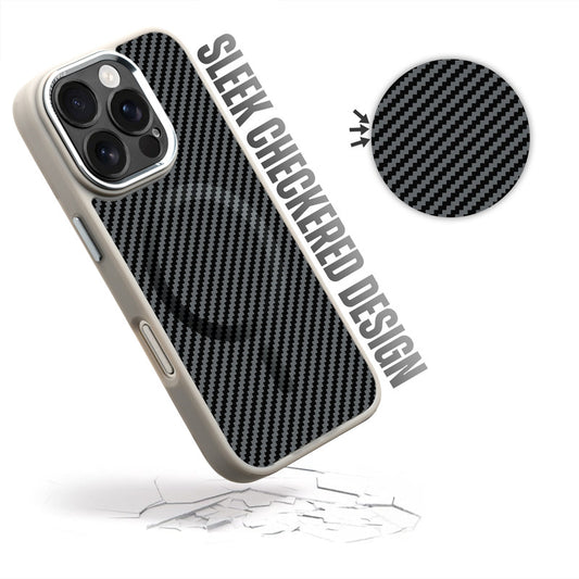 Premium Tech Weave Design With MagSafe Compatible Back Case For Apple iPhone 16 Pro Max