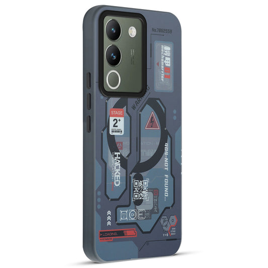 Mechanical Circuit Print Hard Back Cover For Vivo Y200 5G