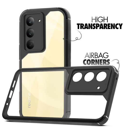 Silicone Border Transparent Back Cover for Realme Narzo 80x 5G